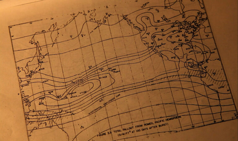 a map of radiation